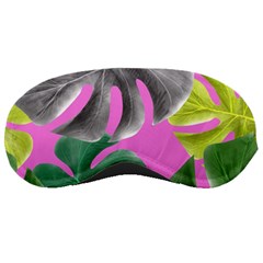 Tropical Greens Leaves Design Sleeping Mask by Simbadda