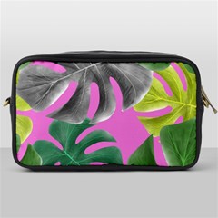 Tropical Greens Leaves Design Toiletries Bag (one Side) by Simbadda