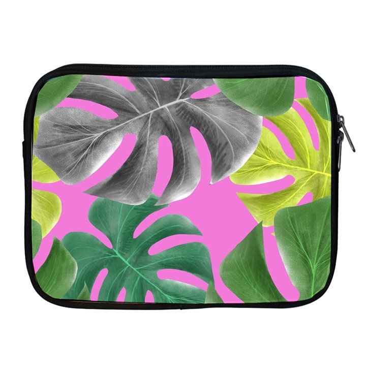 Tropical Greens Leaves Design Apple iPad 2/3/4 Zipper Cases