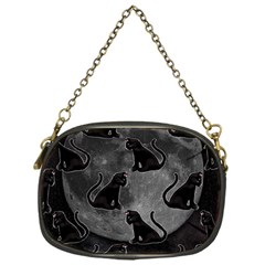 Black Cat Full Moon Chain Purse (one Side) by bloomingvinedesign