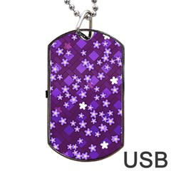 Ross Pattern Square Dog Tag Usb Flash (two Sides) by HermanTelo