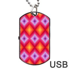 Texture Surface Orange Pink Dog Tag Usb Flash (one Side) by Mariart