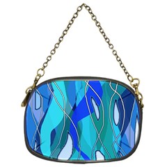 Wavy Blue Chain Purse (one Side) by bloomingvinedesign