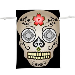 Skull Scary Art Digital Head  Lightweight Drawstring Pouch (xl) by Wegoenart