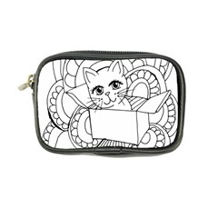 Cute Cat Coloring Page Design Coin Purse by Wegoenart