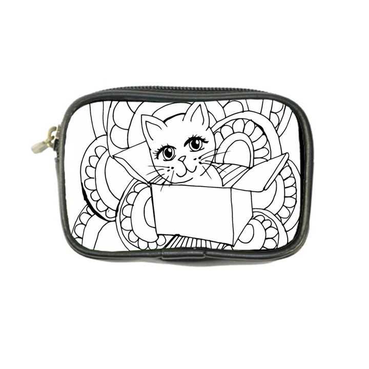 Cute Cat Coloring Page Design Coin Purse