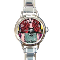 Sandy Round Italian Charm Watch by snowwhitegirl