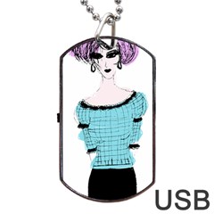 Elissa Dog Tag Usb Flash (two Sides) by snowwhitegirl