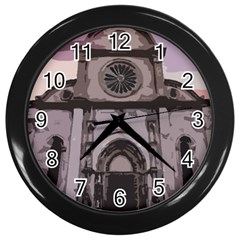 Cathedral Wall Clock (black) by snowwhitegirl