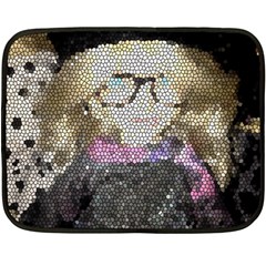 Cat Ears Doll Stained Glass Fleece Blanket (mini) by snowwhitegirl