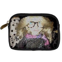 Cat Ears Doll Stained Glass Digital Camera Leather Case by snowwhitegirl