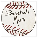 Baseball Mom Ball Large Satin Scarf (Square) Front