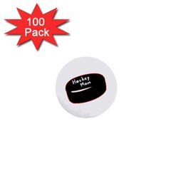 Hockey Mom Puck 1  Mini Buttons (100 Pack)  by Arcade