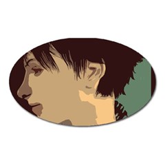 Punk Face Oval Magnet by snowwhitegirl