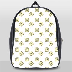 Happy Toast White School Bag (large) by snowwhitegirl