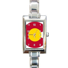 Colorado State Flag Symbol Rectangle Italian Charm Watch by FlagGallery