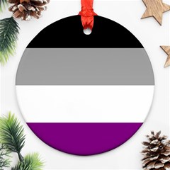 Asexual Pride Flag Lgbtq Round Ornament (two Sides) by lgbtnation