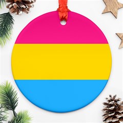 Pansexual Pride Flag Round Ornament (two Sides) by lgbtnation