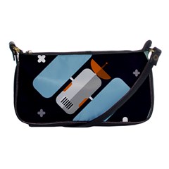 Satellite Machine Space Dark Shoulder Clutch Bag by Pakrebo