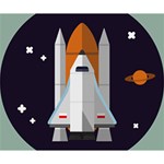 Rocket Space Universe Spaceship Deluxe Canvas 14  x 11  (Stretched) 14  x 11  x 1.5  Stretched Canvas