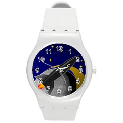 Science Fiction Sci Fi Sci Fi Logo Round Plastic Sport Watch (m) by Pakrebo