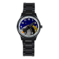 Science Fiction Sci Fi Sci Fi Logo Stainless Steel Round Watch by Pakrebo