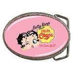 Betty Boop Chupa Chups Vintage Style Belt Buckle (Oval) Front