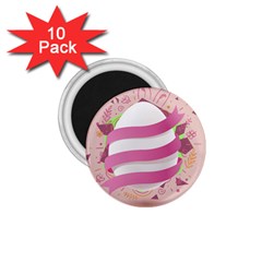 Easter Egg Colorful Spring Color 1 75  Magnets (10 Pack)  by Pakrebo