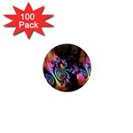 Fractal Colorful Background 1  Mini Magnets (100 pack)  Front