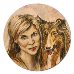 Josefin Nilsson & Lassie Magnet 5  (round) by jmujunen