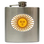 Argentina Flag Hip Flask (6 oz) Front