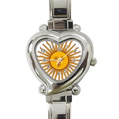 Argentina Flag Heart Italian Charm Watch by FlagGallery