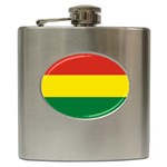 Bolivia Flag Hip Flask (6 oz) Front