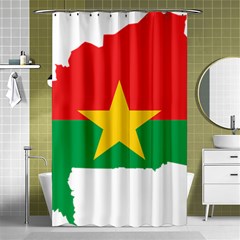 Burkina Faso Flag Map Geography Shower Curtain 48  X 72  (small)  by Sapixe