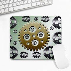 Gear Background Sprocket Large Mousepads by HermanTelo