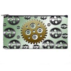 Gear Background Sprocket Pencil Cases by HermanTelo