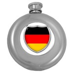 Flag German Germany Country Symbol Round Hip Flask (5 oz) Front