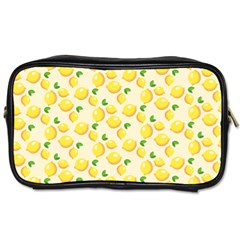 Fruits Template Lemons Yellow Toiletries Bag (two Sides) by Pakrebo