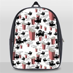 Movies And Popcorn School Bag (large) by bloomingvinedesign