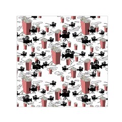 Movies And Popcorn Small Satin Scarf (square) by bloomingvinedesign