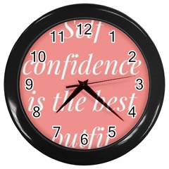 Self Confidence  Wall Clock (black) by Abigailbarryart