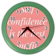 Self Confidence  Color Wall Clock by Abigailbarryart