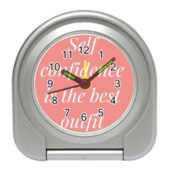 Self Confidence  Travel Alarm Clock by Abigailbarryart