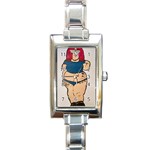 Sassy Rectangle Italian Charm Watch Front