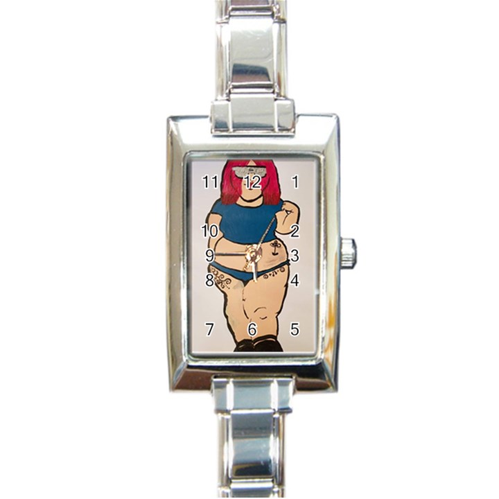 Sassy Rectangle Italian Charm Watch