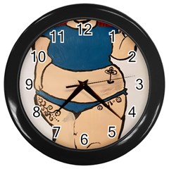 Sassy Wall Clock (black) by Abigailbarryart