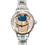 20190101 232308 Round Italian Charm Watch Front