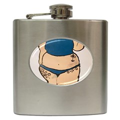 Sexy N Sassy Hip Flask (6 Oz) by Abigailbarryart