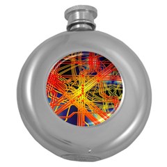 Board Circuits Control Center Trace Round Hip Flask (5 Oz) by Pakrebo