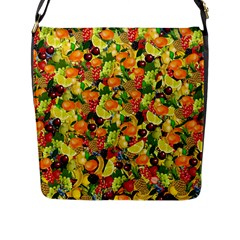 Background Pattern Structure Fruit Flap Closure Messenger Bag (l) by Pakrebo